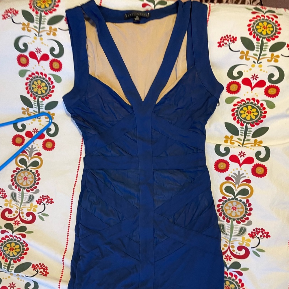Sheri Bodell Body Con Blue Mini Dress